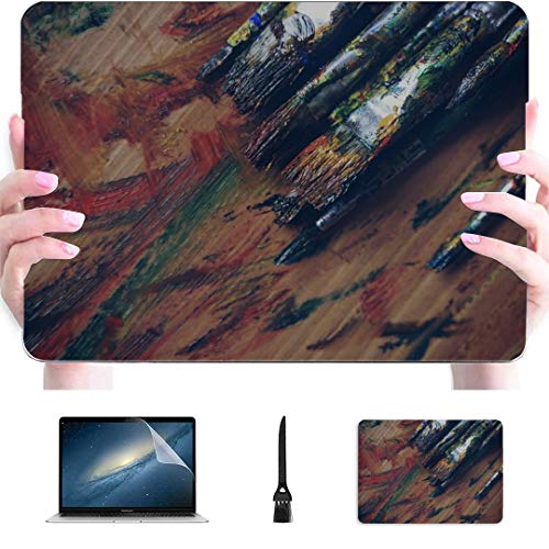 Funda Macbook Air 13 Art Art Supplies Artista Cepillo Azul Color Creativo Plástico Carcasa Dura Compatible Mac Funda para computadora portátil 13 Pulgadas Accesorios de protección para Macbo