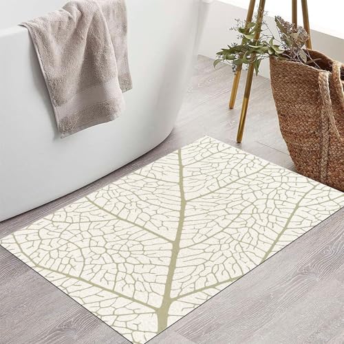Felpudo de entrada lavable y resistente con elegante diseño botánico 4