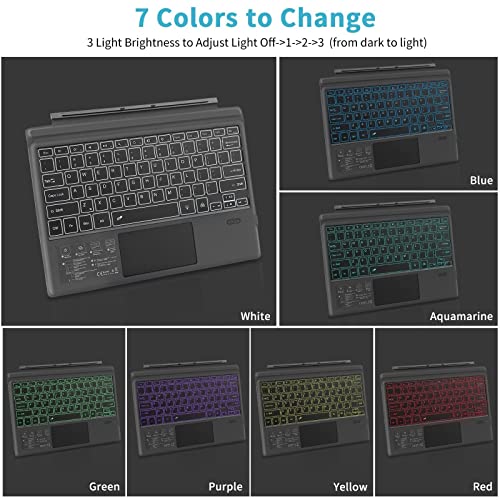 Teclado para Surface Pro 7 y 6 inalámbrico con bluetooth y trackpad integrado 2