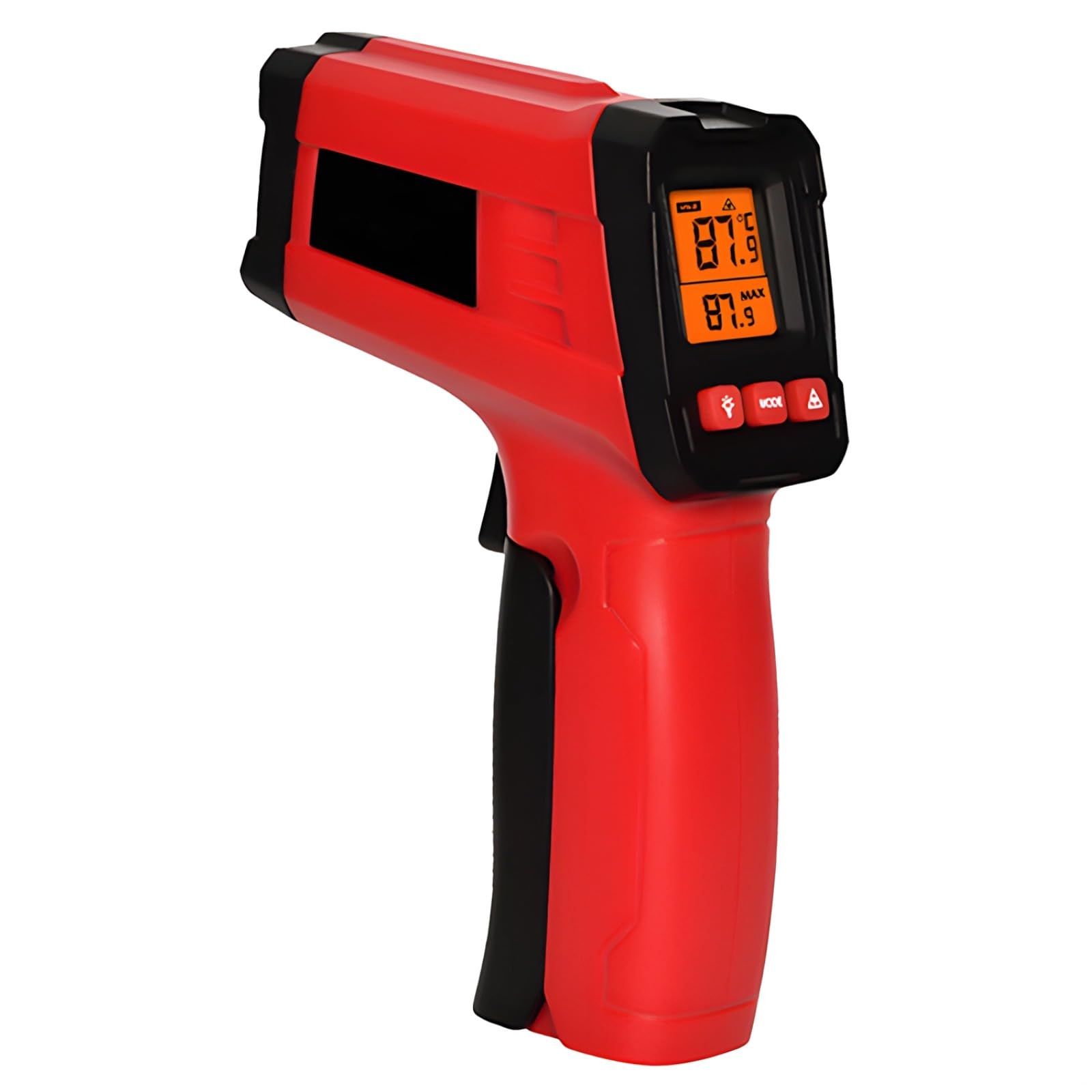 Termometro a infrarossi per cucinare, forno per pizza, senza contatto con 13 punti di osservazione, lettura istantanea 0,5 s, -58 ° F ~ 1222 °F / gamma -50 ℃ ~ 550 ℃, emissione regolabile
