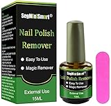 Schnell und einfach: Tragen Sie einfach Ihren magischen Nagellackreiniger auf Ihre Nägel auf und warten Sie 3-5 Minuten. Sie werden feststellen, dass der Nagellack von Natur aus reißt. Wischen Sie dann vorsichtig mit einem Papiertuch nach, um den Nagellack leicht zu entfernen.