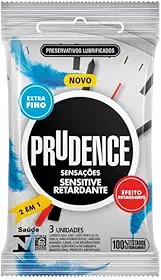 Prudence Preservativo Lubrificado Sensitive Retardante Leve 8 Pague 6 Unidades