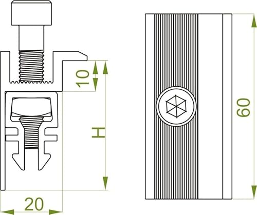 Erdungsstab Deep Earth Ø 20 mm feuerverzinkt Set Zusammensetzungsauswahl (Klemme für Tiefenerde Ø 20)