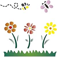 Stencil de Acetato para Pintura OPA Simples 14 x 14 cm - 991 Jardim