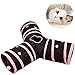 Jouet Pour Chat Tunnel Jeu - 3 Voies En Forme De Y - Pliable - Diamètre De La Buse : 25 cm - Rose Et Noir - Convient Pour Chats, Chiots, Lapins Et Autres Petits Animaux - Facile à Ranger.