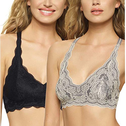 Brassière dentelle Felina femme dos nageur sous-vêtement gris confort taille L