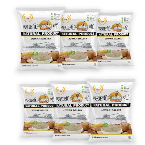 Image of Vasani G Jowar Daliya | Sorghum Millet Porridge | Great Millet Milo Dalia | Jola Jonna Cholam Jwari Juar Janha Jua Shalu Jovari Chari Cereal Porridge Broken Grain - 3kg