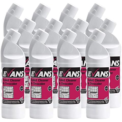 Evans Thick Heavy Duty Acidic Toilet Cleaner and Descaler 1ltr x12 Bottles Cover