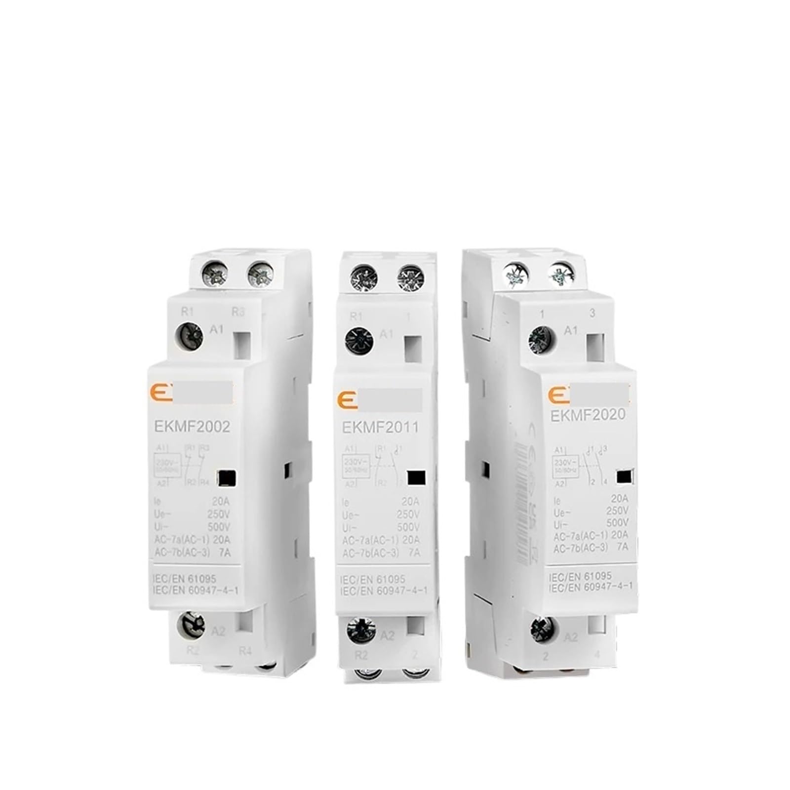 Modułowy stycznik AC do użytku domowego na szynie DIN 220v jednofazowy 2P 2no 2nc 1no 1nc 25A 20A 16A do automatyzacji EKMF(2P 16A 2NO)