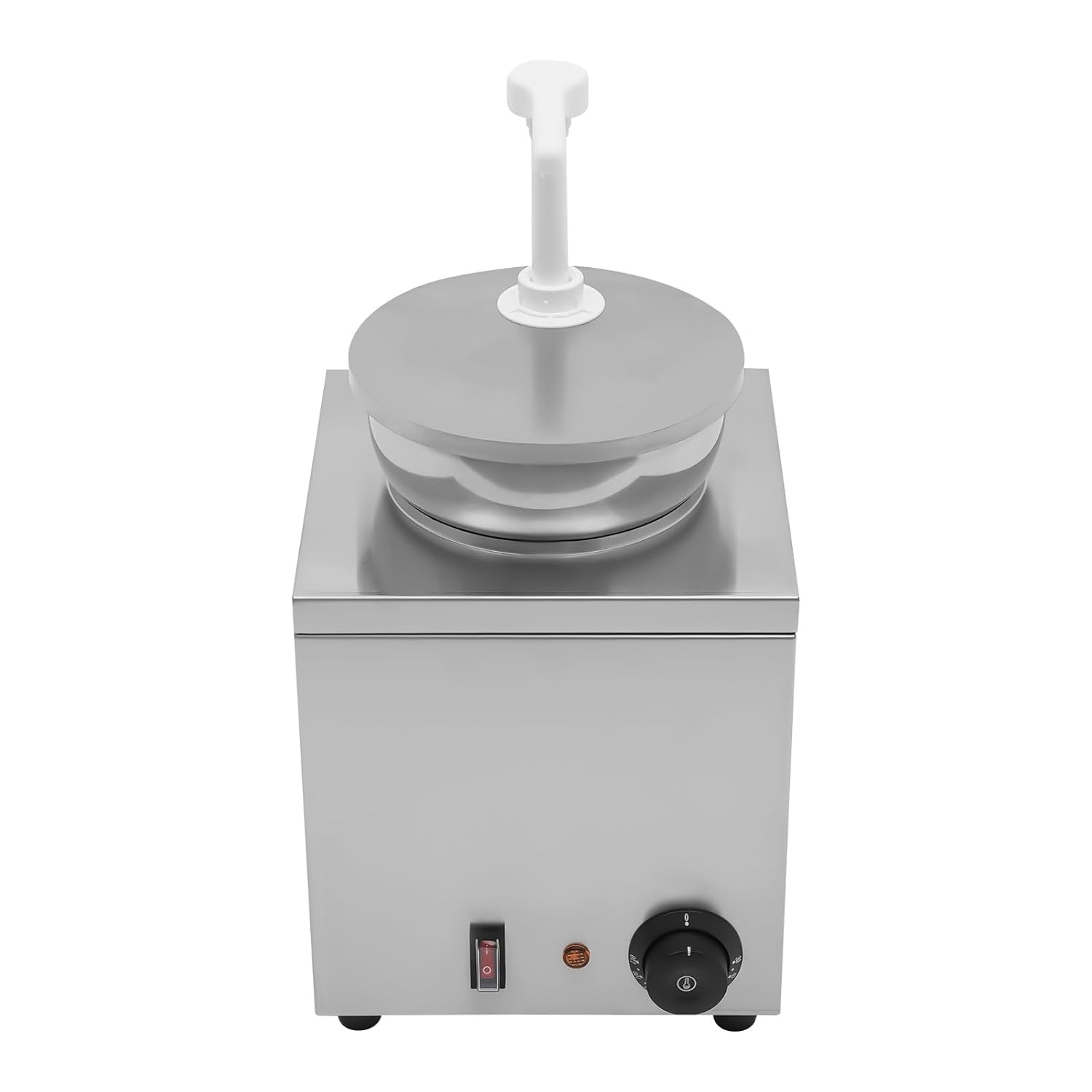 4L Nacho Cheese Dispenser 150W Electric Nacho Cheese Warmer Commercial Nacho Chip Warmer with 86-230℉ Adjust Temp Stainless Steel Hot Fudge Warmer for Hot Fudge, Cheese, Caramel