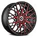 Spec-1 SP-53 Custom Wheel Gloss - Black with Red Milled Face Rims - 18" x 8", 38 Offset, 5x100, 5x114.3 Bolt Pattern, 73.1mm Hub