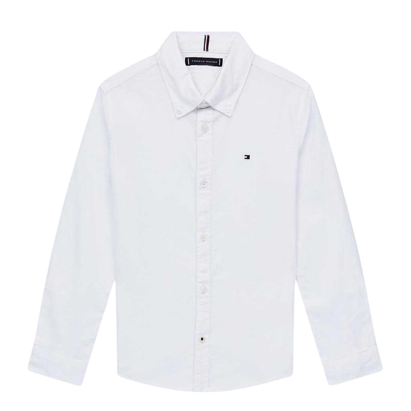 Tommy Hilfiger Boys’ Stretch Oxford Shirt, White (White), 8 Years