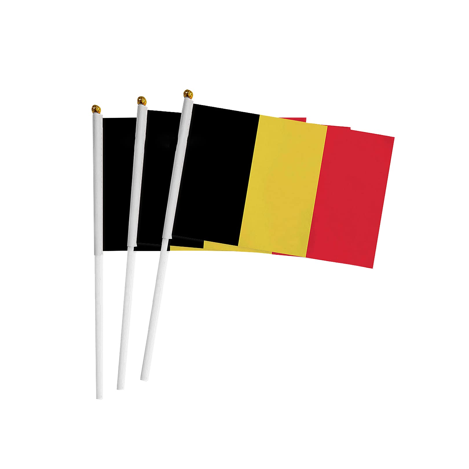 Piccola bandiera della Germania, 12 pezzi, con palo bianco da 30 cm, per campionato europeo 2022, decorazione per feste e bar