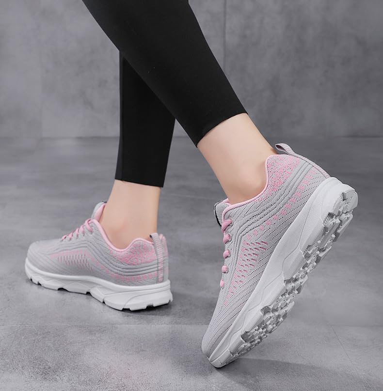 Tenis deportivos para correr para mujer, ligeros, transpirables, de malla, cómodos, amortiguadores, para gimnasio, fitness, correr a la moda — view 4