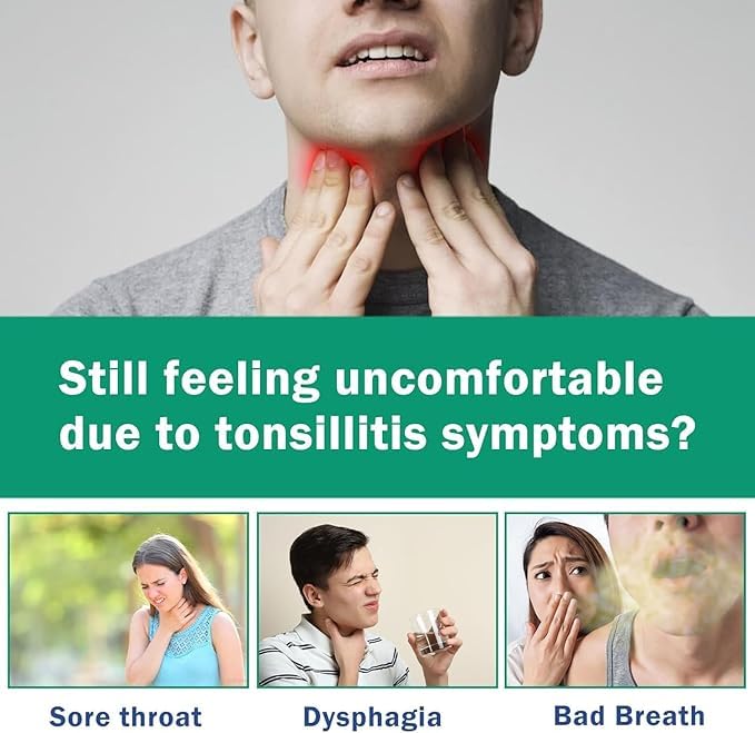 Tonsil Rinse-Tonsil Stone Remover Mouthwash?Natural Mouthwash Soothe Tonsils?Fight Bad Breath?Relieve Dry Mouth-Alcohol-Free?Breath Freshening?Mint Flavor-10 FL OZ