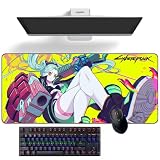 ZEKYGPP Anime Mouse pad Cyberpunk: Edgerunners Anime Mouse Pads Deskmat Keyboard Mat Large Mouse Mats, 400mm*900mm*3mm