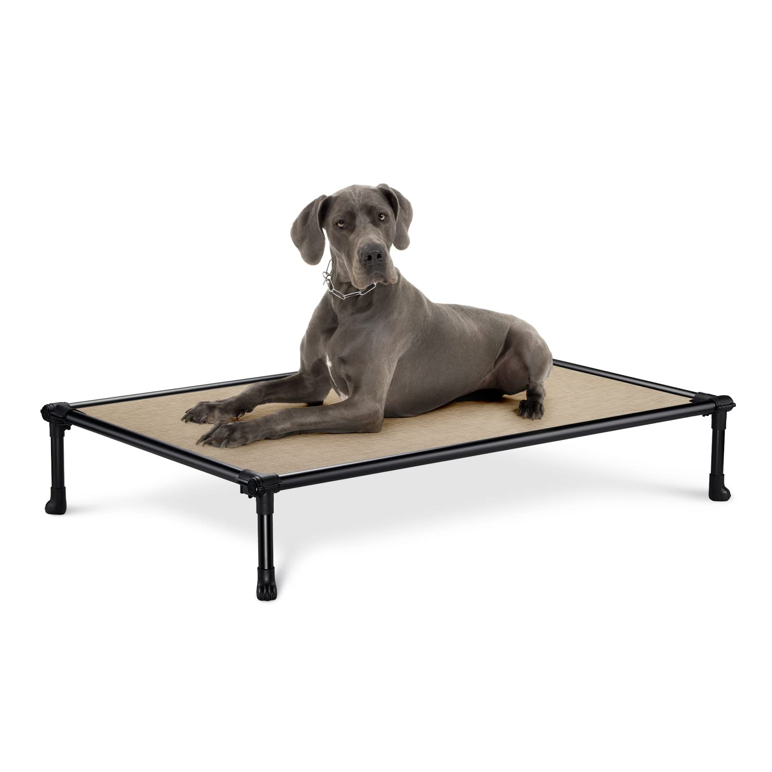 Veehoo Chew Proof Dog Bed, Cooling Elevated Dog Bed Rustless Aluminum