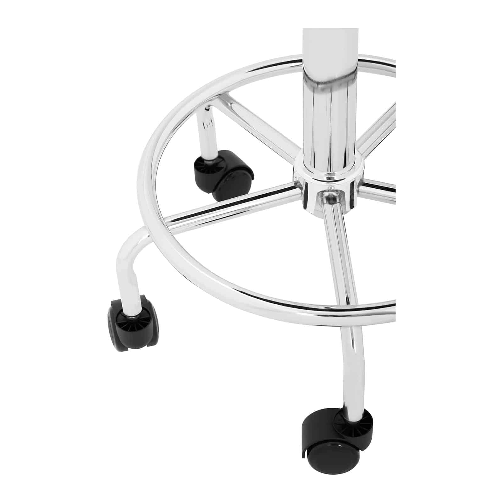Physa Siège-Selle Assis Debout Ergonomique Tabouret Frankfurt Black 58-74 cm 150 Kg Pivotant Roulettes Noir