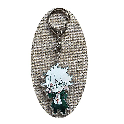 Davrcte Danganronpa Komaeda Nagito Key Chains Acrylic Keychain Keyring Cute Key Buckle Anime Key Pendant Acrylic Key Charms