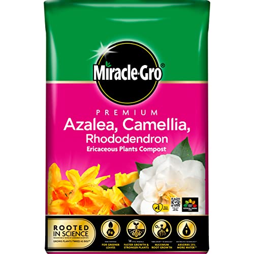 Miracle-Gro Premium Eracacious Compost - Azelea, Camelia, Rhododendron, 40 Litre