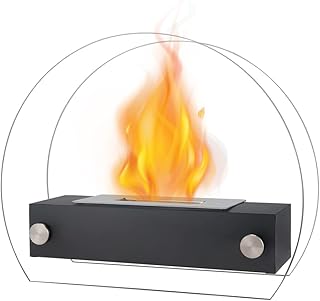 Tabletop Fire Pit, Fire Bowl 13.5" L Portable Tabletop Fireplace Clean Burning Bio Ethanol Ventless Fireplace for Indoor Outdoor Patio Parties Events