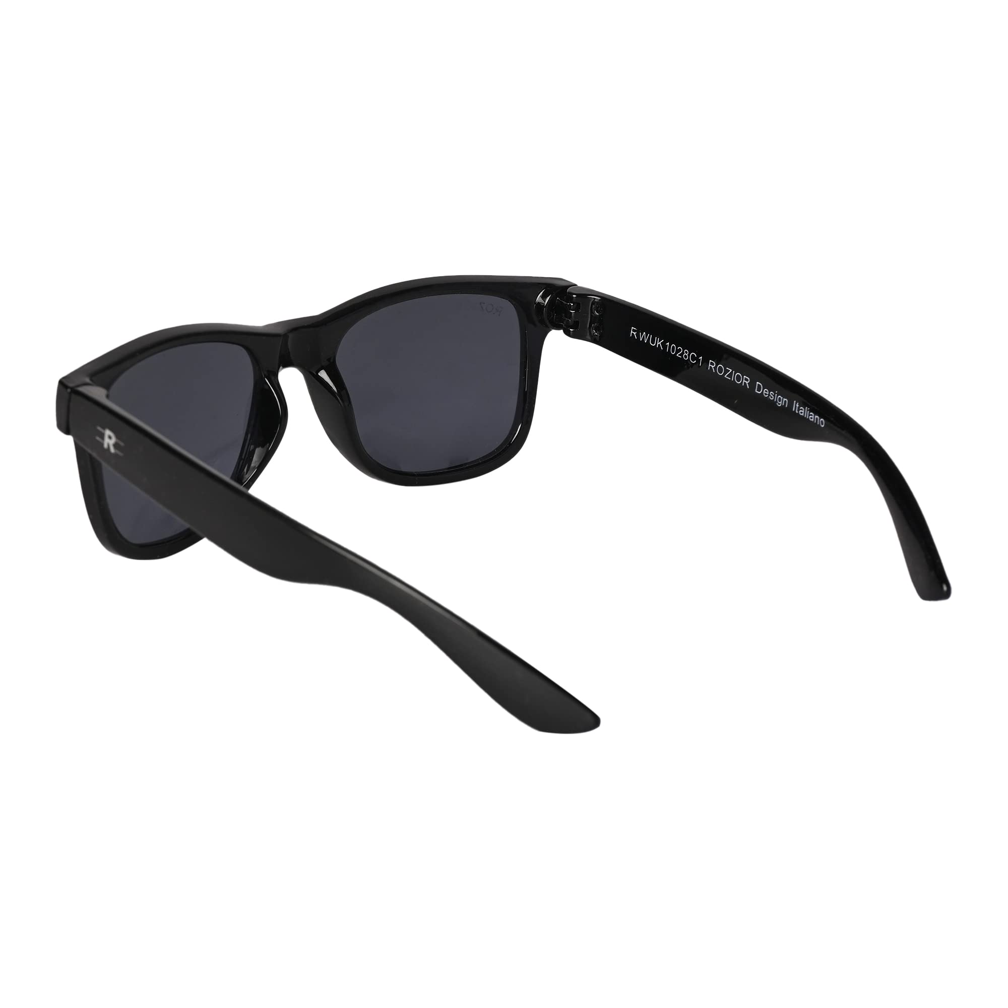 ROZIOR Kids Non-Polarized Sunglasses, Smoke Frame with Smoke Lens, Small Size – Black (Pack of 1) - Image 4 thumbnail