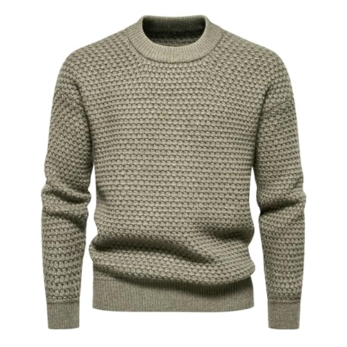 Pull tricoté col rond homme contre le froid style décontracté