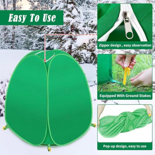 Bolsa protectora de plantas reutilizable transpirable antiheladas con estacas 5