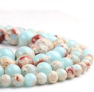 60pcs 6mm Snakeskin Imperial Beads Natural Gemstone Beads Round Loose Beads for Jewelry Making