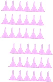 ULTECHNOVO 200piezas Mini Embudo Transparente De Plástico Para Rellenar Botellas De Perfume y Aceites Esenciales Herramienta Práctica y Ligera Color Rosa Para Cosméticos y Dispensadores