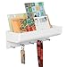 mDesign Mail Shelf, Letter Holder, Key Rack Organizer for Entryway, Kitchen - Wall Mount, White