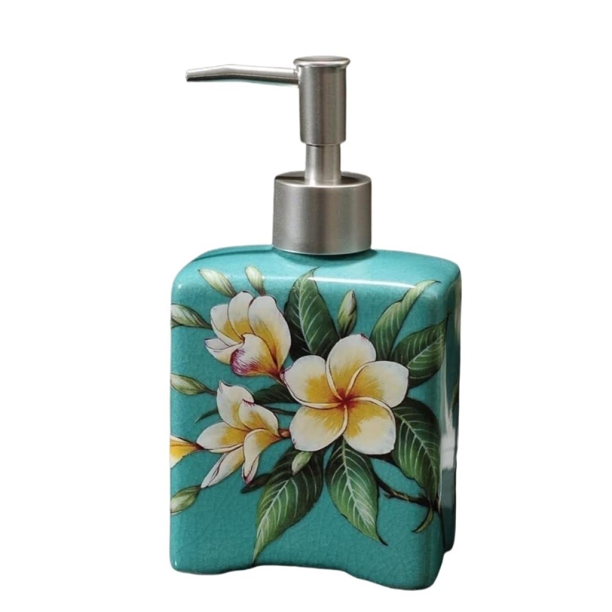 Dozownik Mydła Balsamu Hotelu Dozownik mydła w stylu vintage, dozownik z ceramiki efektem spękania lodu, pompka do balsamu kwiatowego, butelka napełniania Płynie Butelka