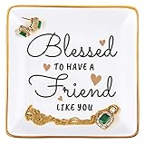RELISSA Birthday Gifts for Women Friendship, Female Friends, Christian Gifts, Jewelry Tray Trinket Dish, Long Distance Friendship Gifts (Friend)
