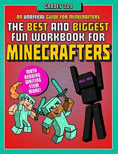 The Best and Biggest Fun Workbook for Minecrafters Grades 3 & 4: An Unofficial Learning Adventure for Minecrafters