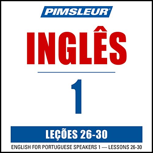 Diseño de la portada del título Pimsleur English for Portuguese (Brazilian) Speakers Level 1 Lessons 26-30