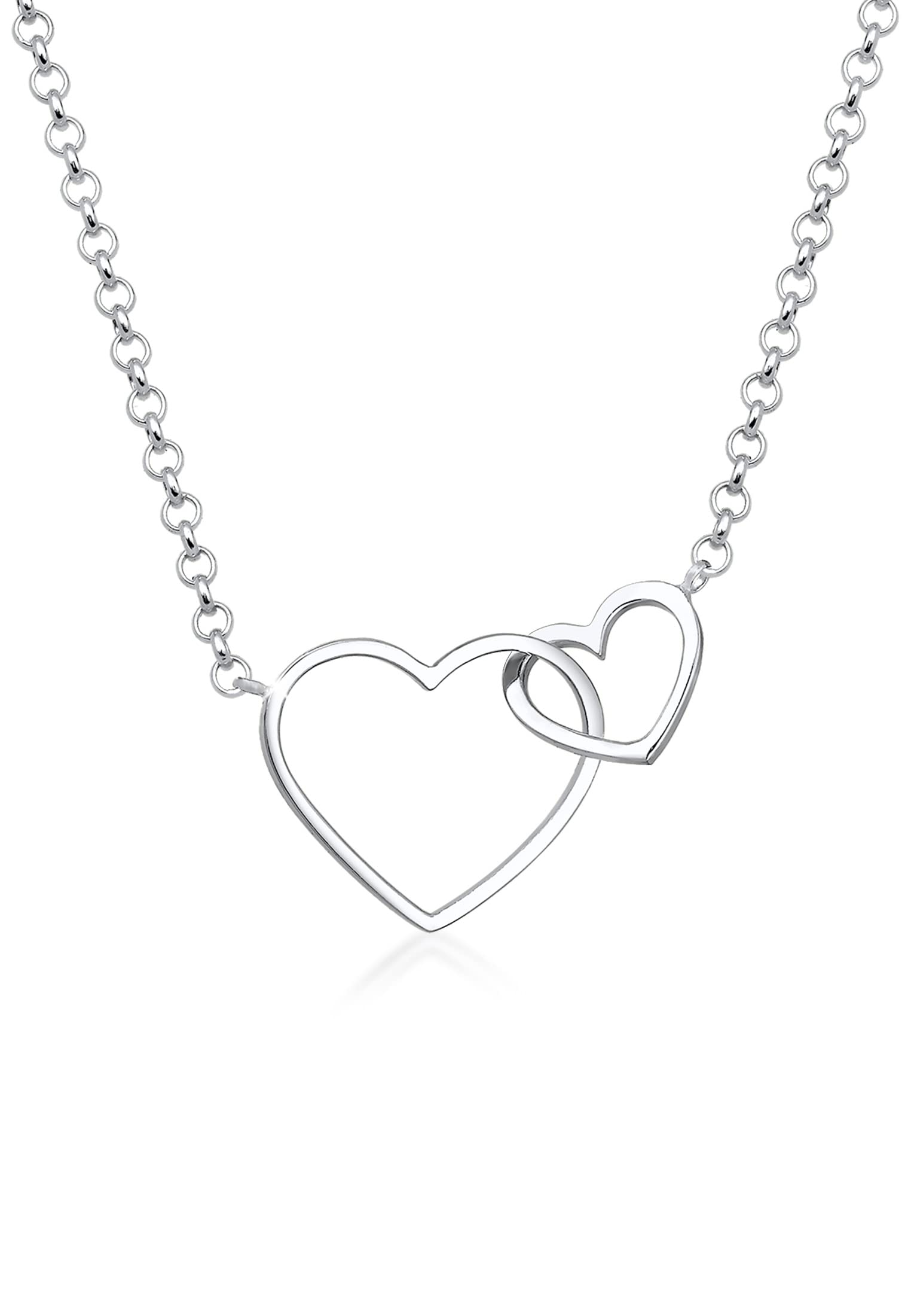 immobird 925 sterling zilveren hartvormige hanger ketting met juli geboortesteen robijn zilveren ketting vrouwenkado voor vrouw meisje, 50cm, Sterling zilver, Robijn
