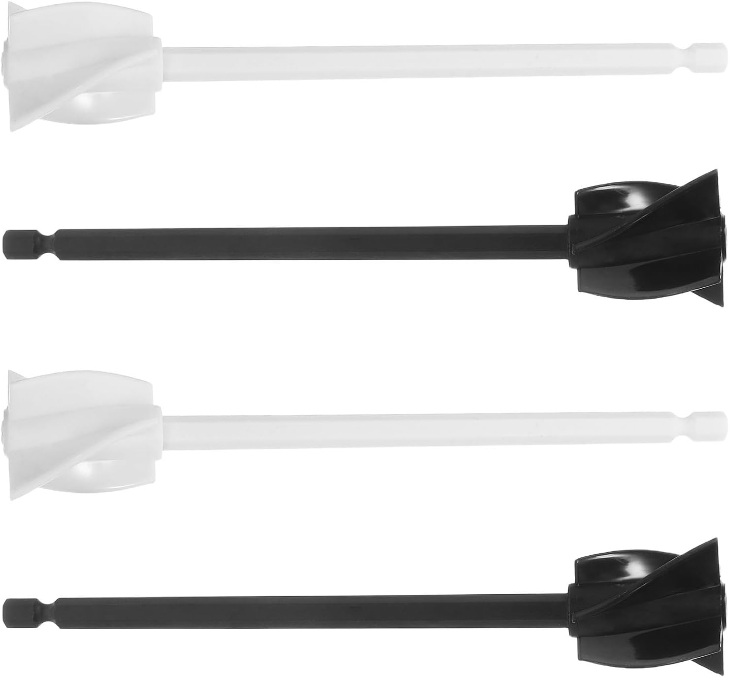 Toddmomy Reusable Spiral Mixing Paddle Attachment with Epoxy Resin Material for Drill 4pcs Efficient Resin and Paint Mixer Rod for Small Containers for DIY and Craft Projects