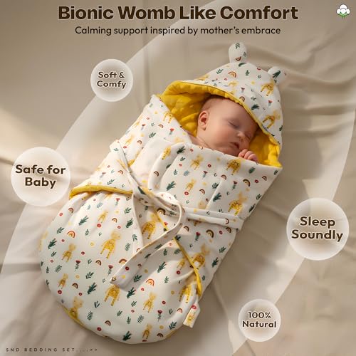 Image of StarAndDaisy Swaddle for New Born Baby, Baby Sleeping Bag, Swaddle Cloth Or Muslin Swaddle Wrap for New Born Baby 0-9 Months, (Boys & Girls)- Rainbow Print