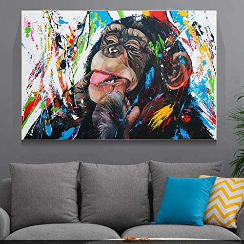 Gorille imprime pour salon et espace de vie pour insuffler de la joie et de la couleur chez vous