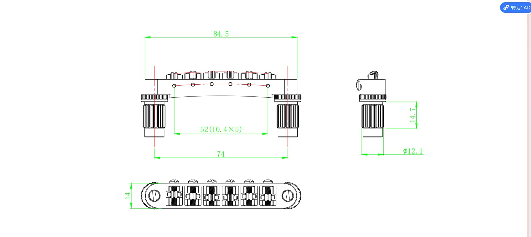 Guyker Tune-O-Matic Gitarrensattelbrücke + Stop-Bar Saitenhalter aus Titanlegierung, Ersatz für LP SG EPI 6-saitige E-Gitarre (GS001 + GM005-TI)