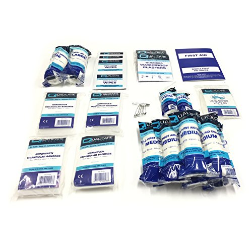 HSE Certified First Aid Kit Refill for 1-10 Persons - Restock Essential Emergency Supplies - Ideal for Home, Office, or Travel Kits