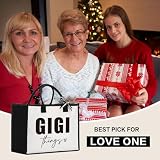 FBCCZEY Gigi Gift Christmas Mother's Day Birthday Retirement Appreciation Thank You Gifts for Grandma Grandmother, Foldable Reusable Grocery Bags With Handles, Gigi Things Tote Bag Gigi Purses