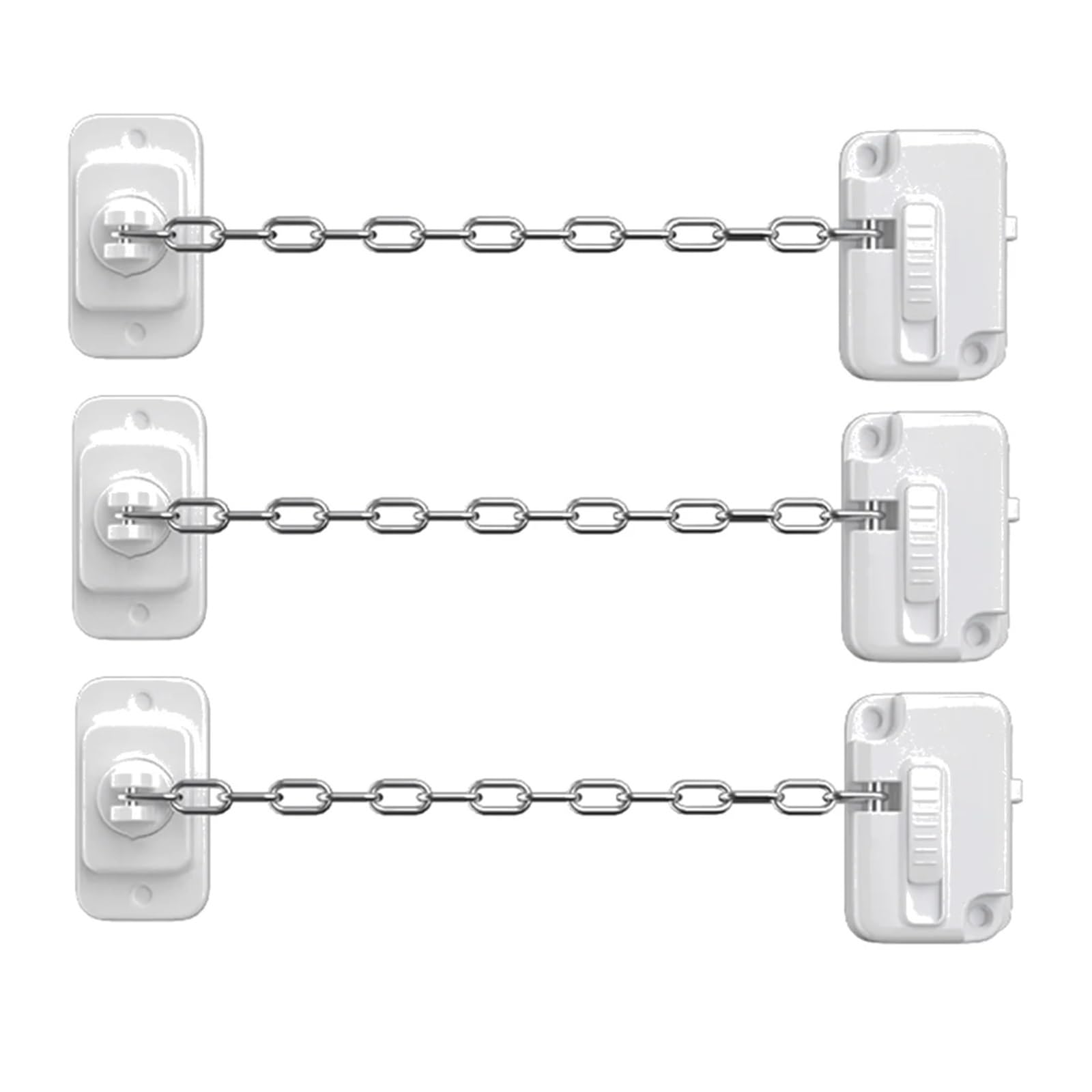Jfnklfg 3Pcs 3-1Pc Window Restrictor Child Safety Locks Self Adhesive Limit Stop No Drilling Adjustable For Pets For Home Office(3Pcs)