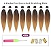 Beyond Beauty Braiding Hair pre stretched, Braids Synthetic Fiber Ombre Yaki Texture, Natural Easy Twist Braids Crochet Hair Hot Water Setting hair extensions