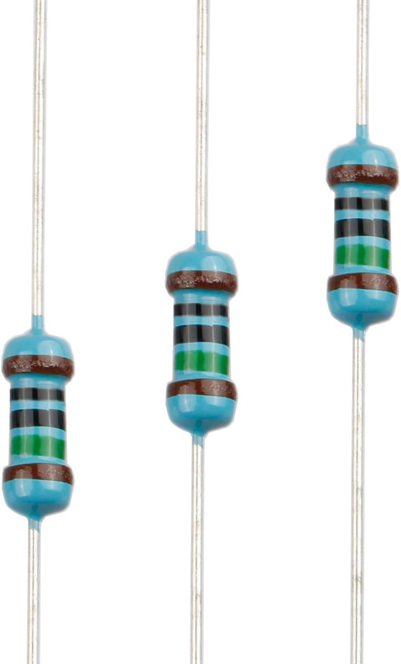 100pcs 150 ohm Resistor 1/4w (0.25 Watt) ±1% Tolerance Metal Film Fixed Resistor, Multiple Values of Resistance Optional