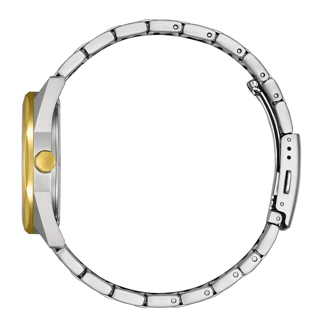 Citizen Orologio analogico al quarzo da uomo con cinturino in acciaio inox BM7624-82A, bianco, Bracciale