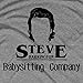 Guerrilla Tees Steve Harrington's Baby Sitting Company Shirt Funny Tshirts, Small Grey
