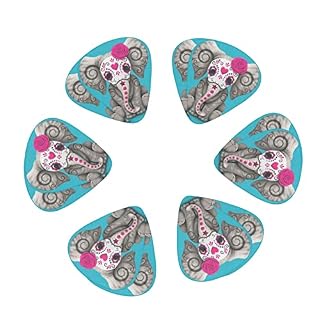 Pack de 12 médiators Day Of The Dead Sugar Skull Elephant médiators pour guitare électrique guitare acoustique diverses… - Les Beatles, Paul McCartney, John Lennon, RIngo Starr, George Harrison