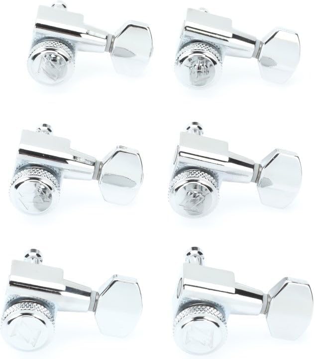 Allparts True Lok Mid-size Locking Tuning Machine Set - Chrome