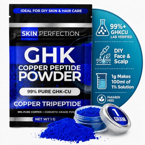 Skin Perfection GHK-Cu Copper Peptide Powder 99.7% Pure DIY Skincare 1g